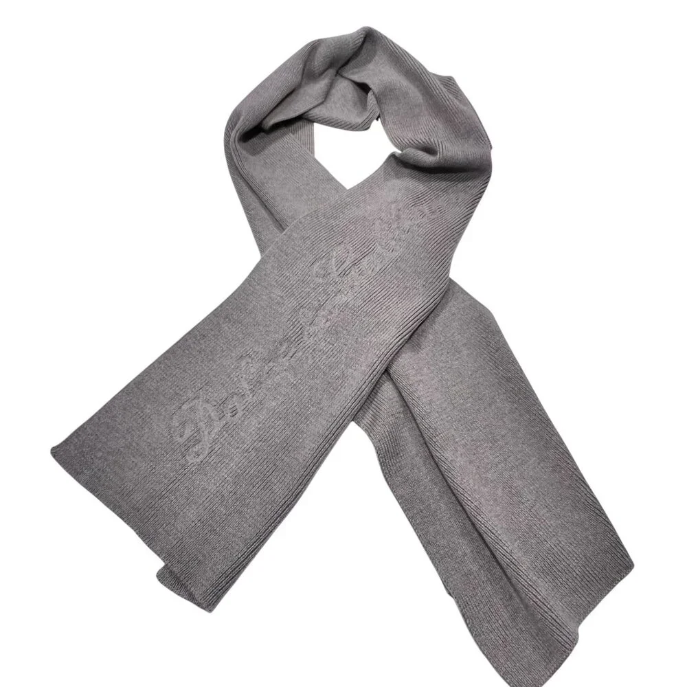 Dolce & Gabbana Gray Knit Scarf Unisex